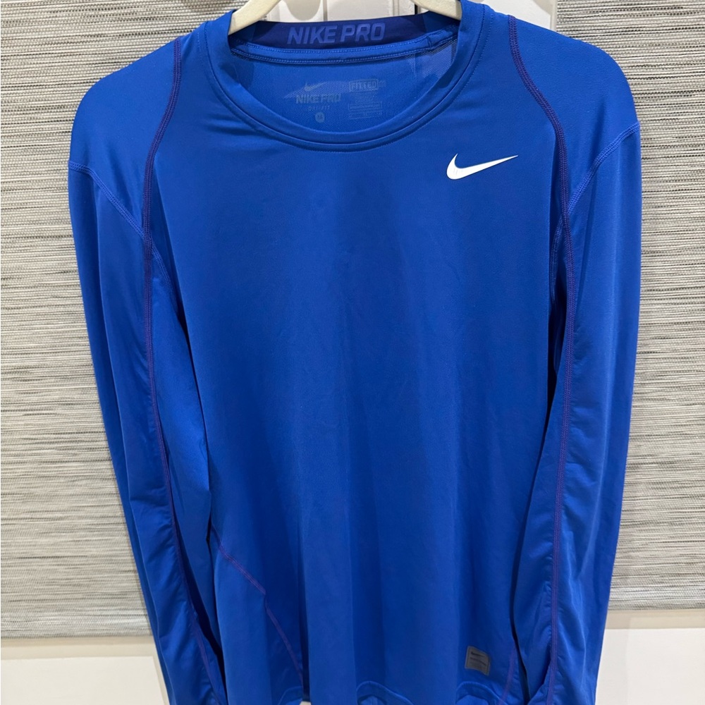 Nike Pro Blue Long Sleeve Shirt